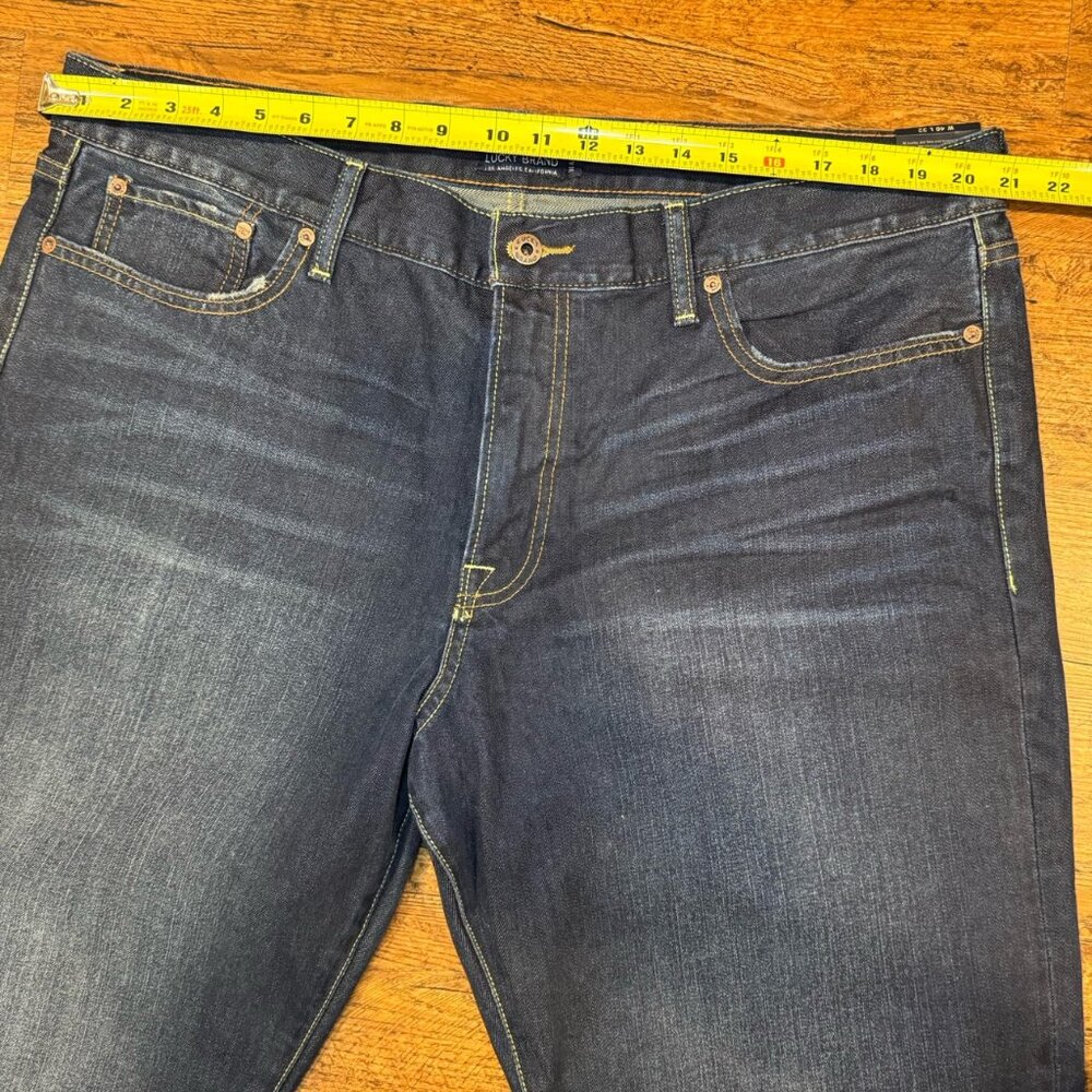 Lucky‎ Brand Blue 361 Vintage Straight Dark Wash Casual Denim Jeans Men's 40x32 - Picture 8 of 10